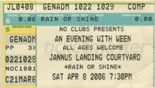 Vintage 2006 Ween Concert Ticket Stub St Petersburg FL