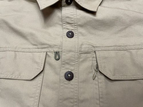 Camicia Vintage Patagonia Field Scramble Lavoro 2 Tasche Utility Cotone Poli Cachi L - Foto 7 di 11