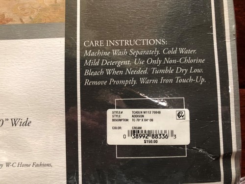 Waterford ADDISON Tablecloth 70" x 84" CREAM Linen OBLONG Seats 8 MSRP $150 NWT - Picture 4 of 4