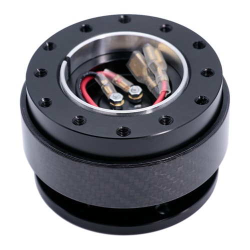 MOMO Black Carbon Fibre Steering Wheel Quick Release Hub Adapter Snap Boss Kit - Picture 5 of 11