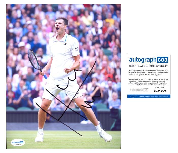 スポーツ選手 THE warroar message autograph Hubert Hurkacz AUTOGRAPH Signed Wimbledon Polish Tennis Player