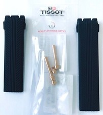 Original Tissot T-Race T092417A or T092427A All Black Rubber Watch Band Strap