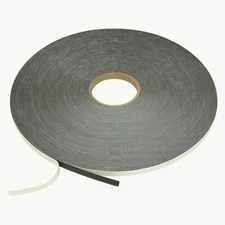 JVCC Medium-Density PVC Foam Tape 1/2 in x 50 yds. x 1/16 in thick, Single Sided