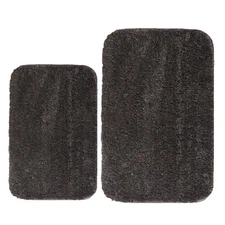 Microfiber Bathroom Rugs and Mats Sets 2 PieceNon-Slip Bath Rugs Machine Wash...