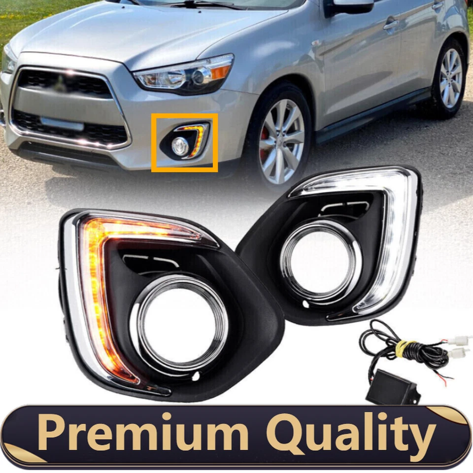 Cubierta de luz antiniebla diurna LED DRL para Mitsubishi Outlander Sport ASX 13-15 Foto 2 de 4