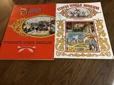 2 Circus World Museum Books 1 SIGNED by HAPPY THE CLOWN Baraboo WI Ringling Bros