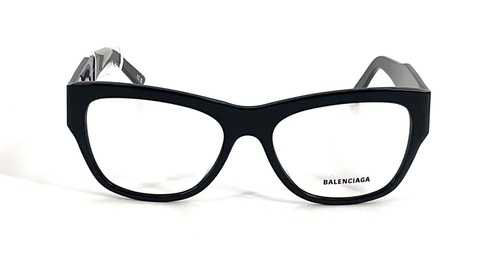 Occhiali da vista donna Balenciaga BB0309O neri montatura grandi occhi di gatto nuovi made in Italy - Foto 2 di 6