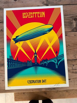 Shepard Fairey x Led Zeppelin Celebration Day Print Signed /300 | eBay UK