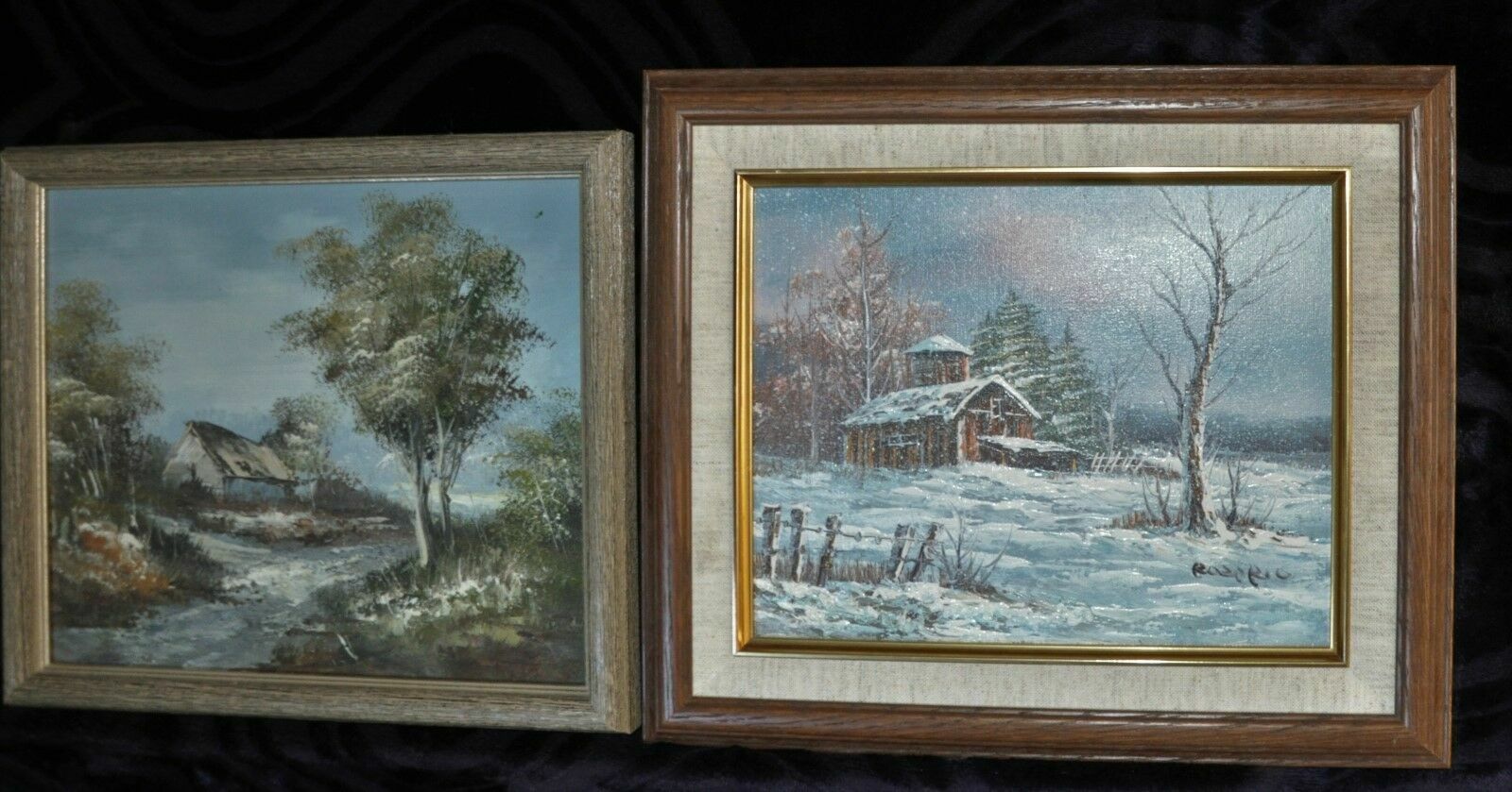 Beautiful pair of landscape paintings vintage eBay