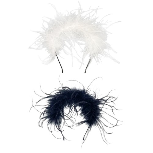 MWOOT Bandeau Plumes, Années 1920 Fascinateur Plumes Pour Femmes, Vintage Serre Tete Vert, Fleur Artificielle Accessoires Cheveux Pour Cocktail Mariage Goûter Décoration