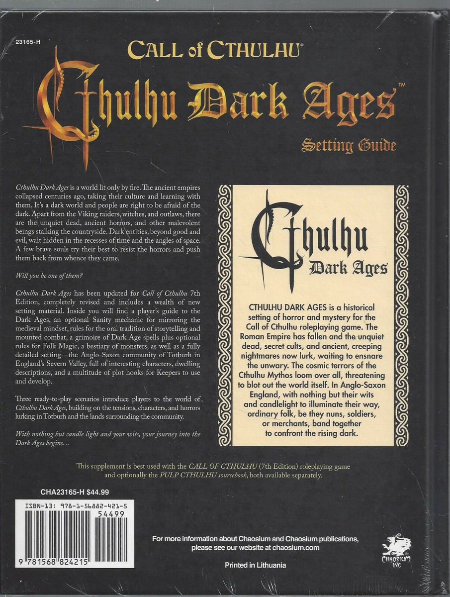 Cthulhu Dark Ages クトゥルフ・ダークエイジ Cthulhu Dark Ages (Call of Cthulhu Horror Roleplaying, Chaosium