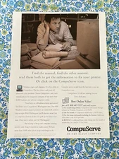 Vintage 1996 CompuServ H & R Block Print Ad