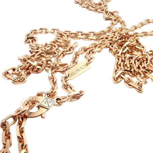 Van Cleef & Arpels Zodiaque 18k Rose Gold Leo Pendant Red Jasper Necklace + Cert - Picture 13 of 18