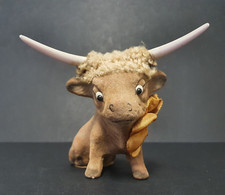 Vintage FLOCKED BULL / STEER - Collectable - Good Condition