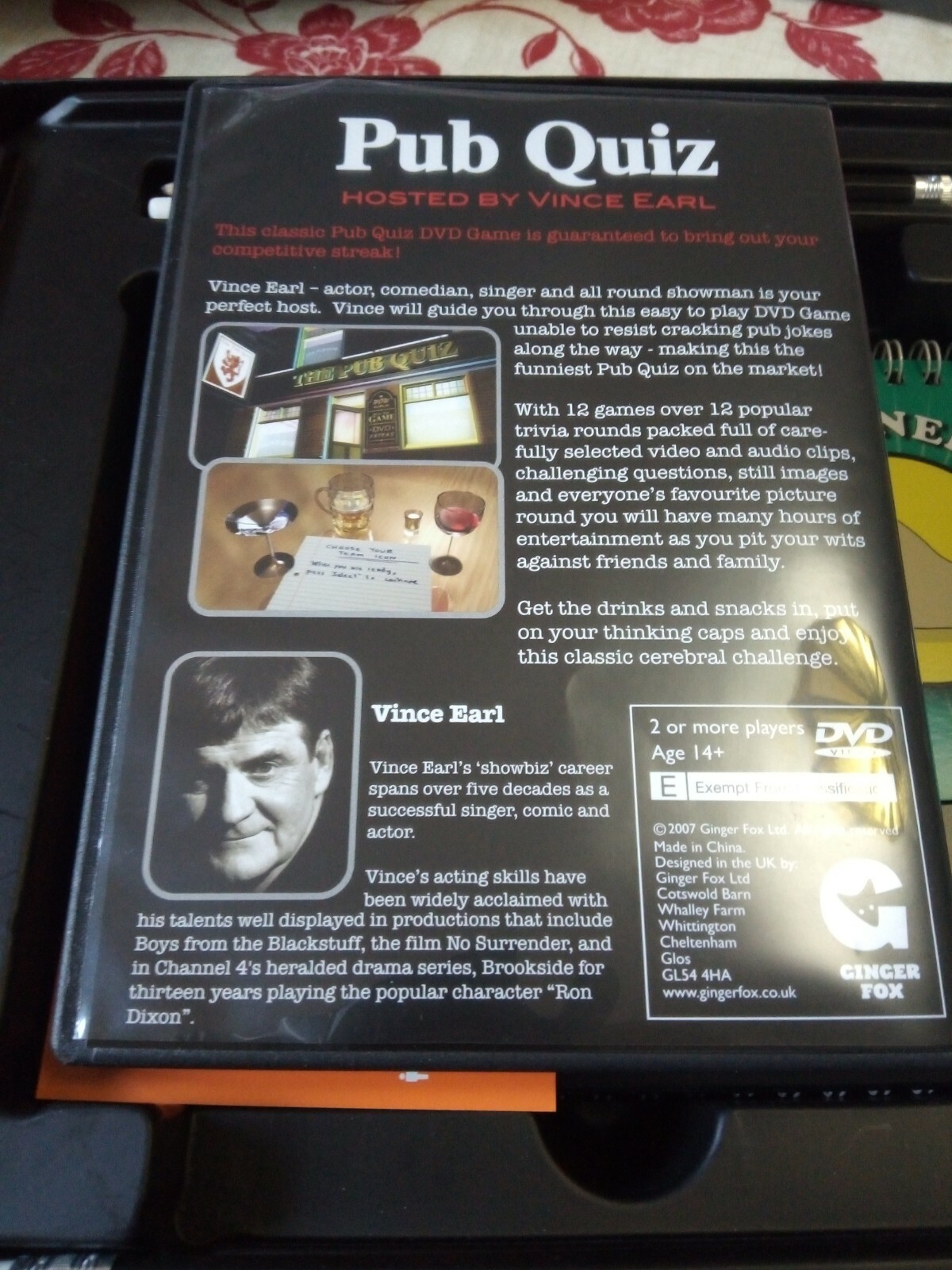 Ginger Fox Pub Quiz Game Interactive DVD Host your own Night in MINT