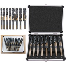 8 PCS HSS Cobalt Silver and Deming Drill Bits Set Large Size 9/16 inch to 1 inch