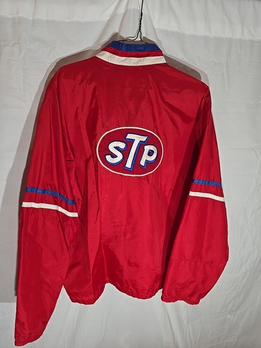 Vintage 1970s STP Richard Petty Patches Red Windbreaker Jacket Size Large - Picture 7 of 8