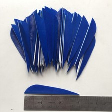 50PCS 3inch Dark Blue Parabolic Vanes Fletches Feathers Fletching RW LW