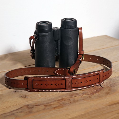 TOURBON Leather Padded Neck Harness Binoculars Shoulder Belt Camera Strap Adjust - Picture 9 of 24