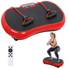 Vibration Plate Exercise Machine Whole Body Workout Fitness Vibrate Platform Red