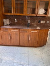 kitchen cabinet set with granite countertops remodel cherry wood appliance dish
