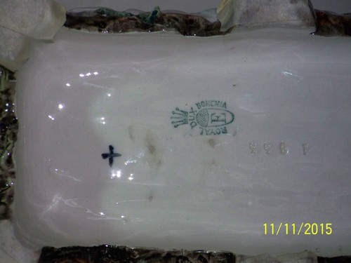 Antique Royal Dux "Large" Porcelain Hand Painted Center Piece Planter Signed - Picture 10 of 12