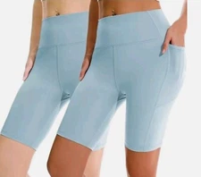 APEXUP Yoga Shorts 2 Pack, Women, S, Chiseled Stone Gray Open Box