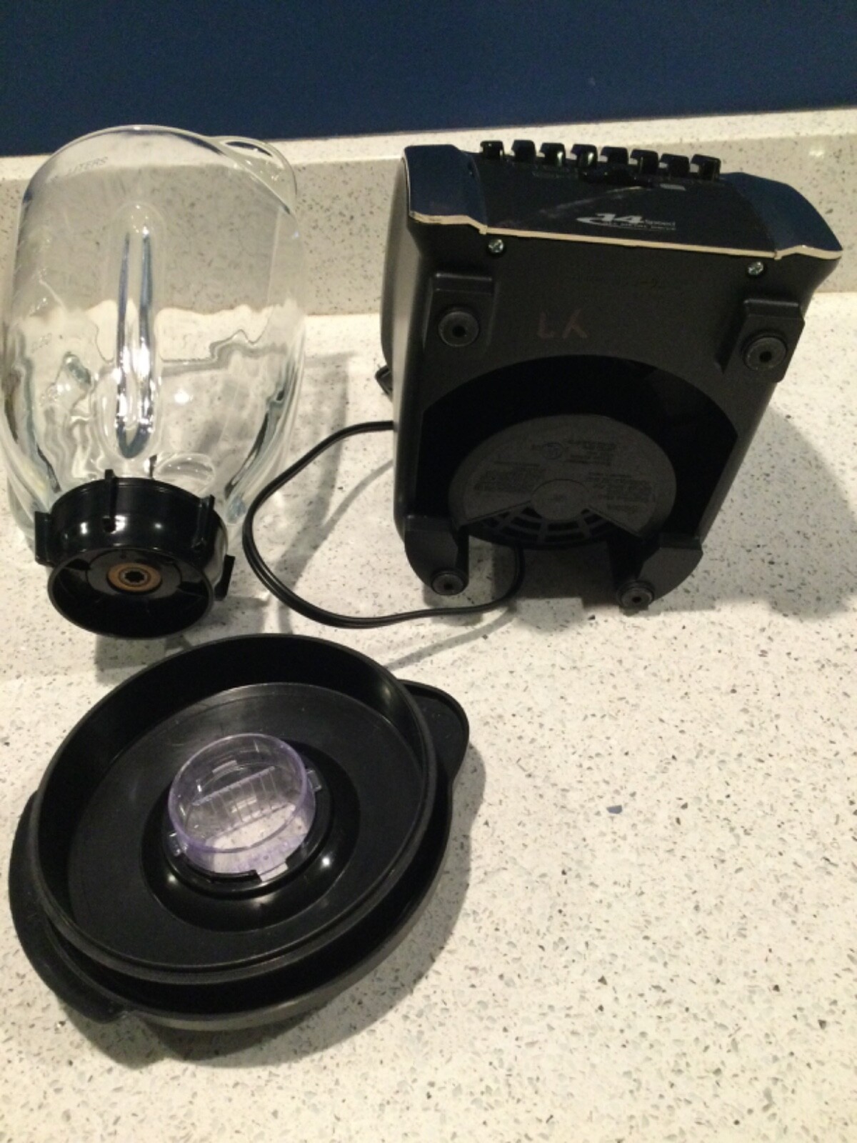 Oster blender 14 speed BLSTTG 8 cup glass jar lid motor tested works