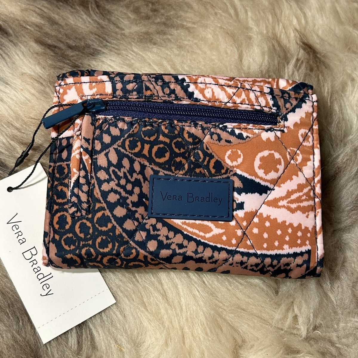 NWT Vera Bradley Ultralight RFID Mini Tri-Fold Wallet Fern