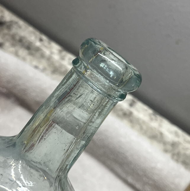 AQUA BLUE CLOVER MEDICINE CO. AUGUSTA MAINE BITTERS BOTTLE | eBay