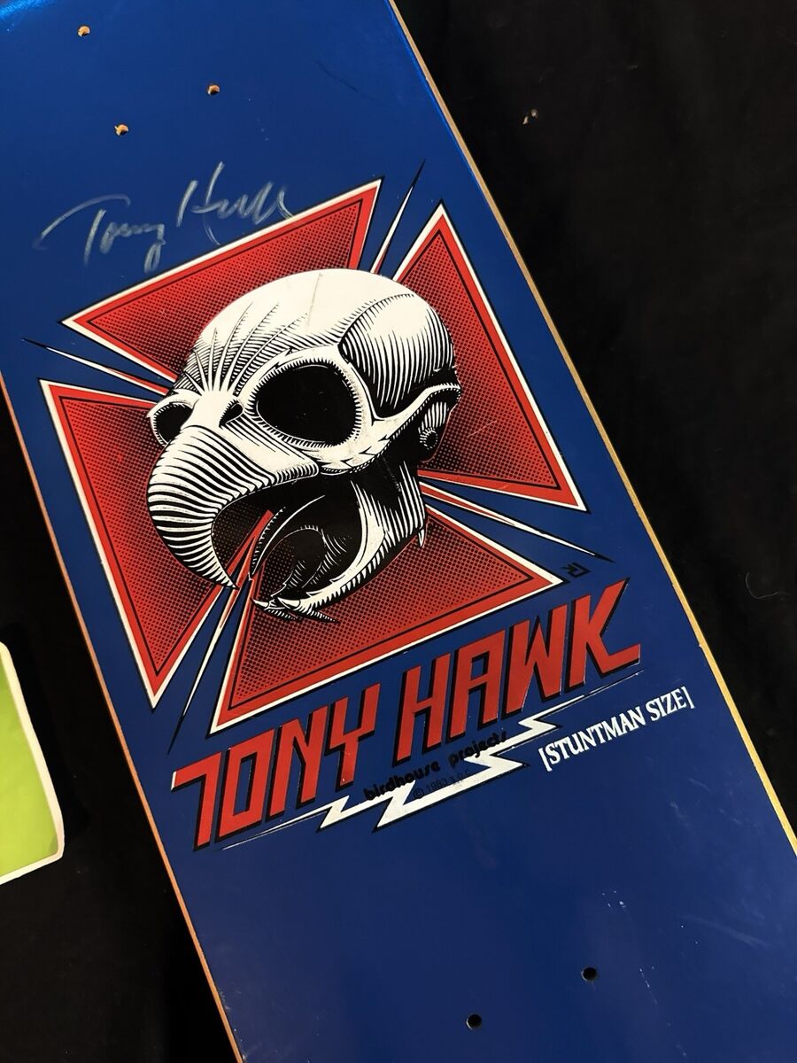 VINTAGE SIGNED Tony Hawk Birdhouse Projects 90s Skull VINTAGE SIGNED Tony Hawk Birdhouse Projects 90s Skull