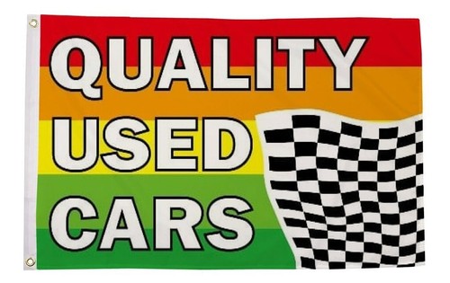 QUALITY USED CARS 5x3 feet FLAG 150cm x 90cm MOTOR SALES - 第 1/1 張圖片