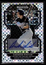 2022 Panini Prizm Draft Picks Base Autographs Prizms Power Plaid #138 Andrew Pin