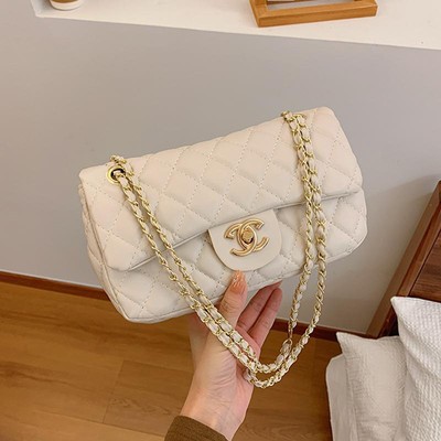 2025 New Simple Fashion Texture Diamond Mesh Bag, Shoulder Cross Shoulder Chain