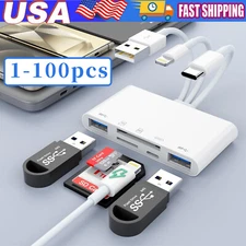 5 in 1 Memory Card Reader USB 3.0 OTG Adapter SD Card Reader For iPhone/iPad Lot