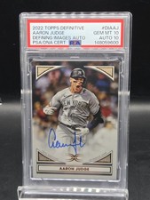 2022 Topps Definitive Aaron Judge Defining Images PSA 10 AUTO 10 **POP 1***