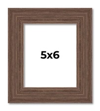 5x6 Frame Brown Barnwood Picture Frame Modern Photo Frame UV Acrylic, Acid Free