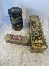 Tre lattine vintage al dettaglio - Tvix, Dewars Scozia e liquirizia Bassett