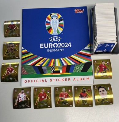 Topps EM 2024 - Komplettsatz incl. Goldsticker mit Signatur