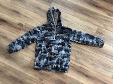 Champion YOUTH Packable Camo Windbreaker Jacket Gray Black Sz- Youth Medium
