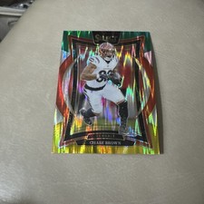 2024 Panini Select Chase Brown Concourse #18 Green & Yellow Prizm Shock Bengals
