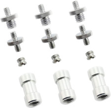 3 Sets 1/4 Inch to 3/8 Inch Threaded Screw Mount Adapter Set for Camera Tripod M