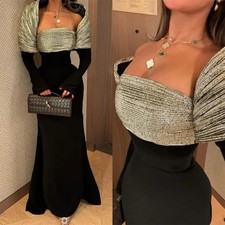 Mermaid Soft Jersey Evening Dresses Exquisite Long Sleeves Homecoming Dresses