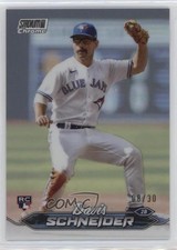 2024 Topps Stadium Club Chrome Pearl White Refractor 8/30 Davis Schneider 3a1