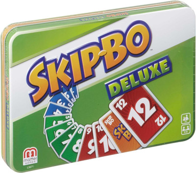 Mattel Games Skip-BO Deluxe, in Metallbox, Kartenspiele für die Familie (L3671)