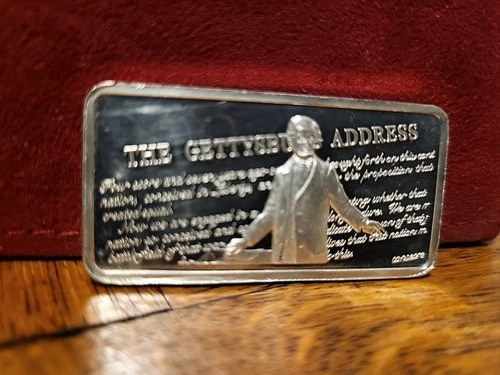 1 OZ GETTYSBURG ADDRESS .999 SILVER ART BAR