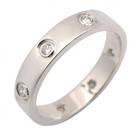CARTIER Mini Love ring 8P Diamant 18KWG Or Blanc Occasion Femme Taille US 5,7...