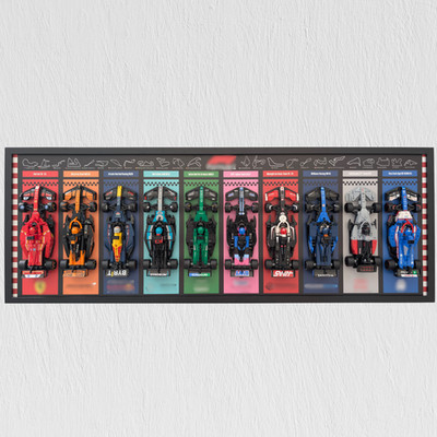 Lego F1 Panoramarahmen & Display 97x35 cm - Speed Champions - Audi Version