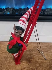 Mr. Christmas Elf Tabletop & Tree Climber Light Up Singing 17"