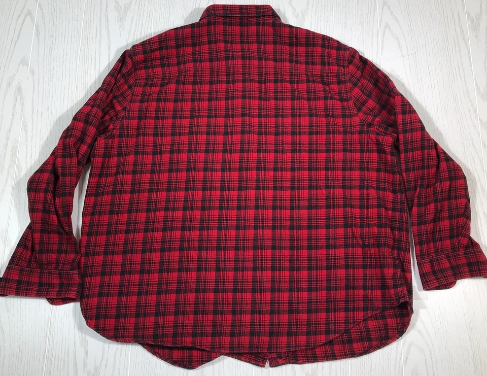 Camisa de franela Lauren Ralph Lauren para mujer 2X bolsillos rojos a cuadros talla grande algodón Foto 2 de 4